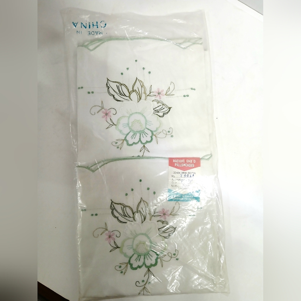 Vintage Floral Embroidered Pillowcases